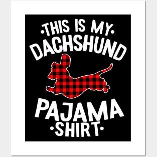 This Is My Dachshund Pajama Shirt Funny Dachshund Posters and Art